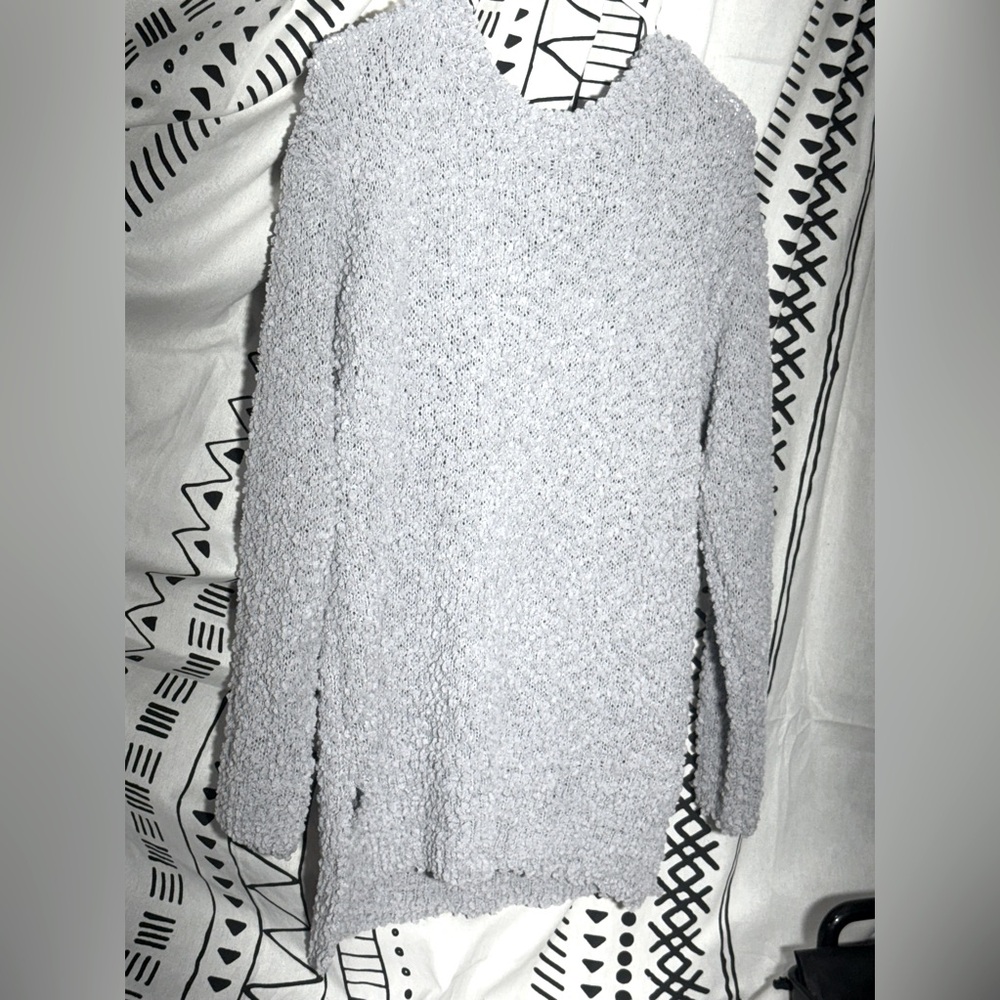 Gray knit sweater
